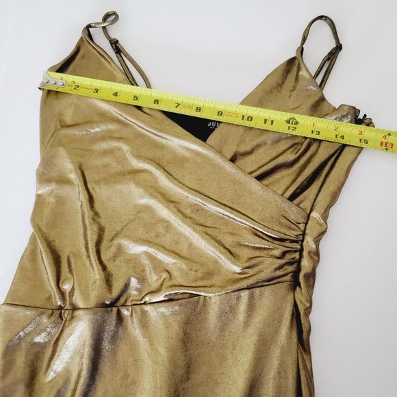 Guess Dress USA Faux Wrap Mini Party gold S - Picture 9 of 11